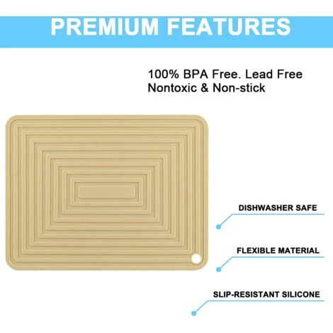 Silicone Trivet Mat For Hot Dishes/Heat Resistant Pot Holder, Non Slip Thick Flexible Hot Pads For Kitchen Table Yellow - Image 3