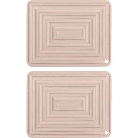 Silicone Trivet Mat For Hot Dishes/Heat Resistant Pot Holder, Non Slip Thick Flexible Hot Pads For Kitchen Table Pink