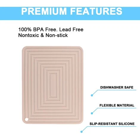 Silicone Trivet Mat For Hot Dishes/Heat Resistant Pot Holder, Non Slip Thick Flexible Hot Pads For Kitchen Table Pink - Image 3