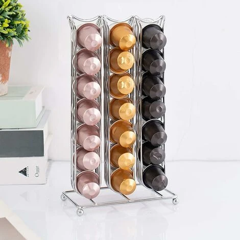 Coffee Capsule Holder For 42pcs Nespresso Coffee Capsules, Nespresso Capsule Coffee Holder, Coffee Pod Holder Stand, Coffee Rack Storage Holder For Office Kitchen
