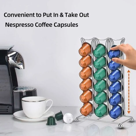 Coffee Capsule Holder For 42pcs Nespresso Coffee Capsules, Nespresso Capsule Coffee Holder, Coffee Pod Holder Stand, Coffee Rack Storage Holder For Office Kitchen - Image 2