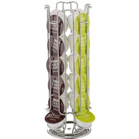 Dolce Gusto Coffee Capsule Holder, Capsule Holder Dispenser, 24 Capsule Rotating Display Stand, Coffee Capsule Storage Organizer And Coffee Capsule Dispenser