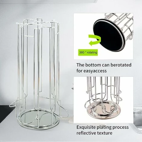 Dolce Gusto Coffee Capsule Holder, Capsule Holder Dispenser, 24 Capsule Rotating Display Stand, Coffee Capsule Storage Organizer And Coffee Capsule Dispenser - Image 3