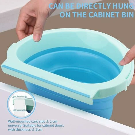 2pcs Foldable Kitchen Trash Can Door Kitchen Wall Mounted Kitchen Trash Can For Car Home Office - Image 4