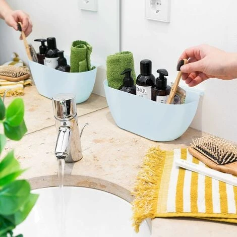 2x Drip Tray For Hanging Up Kitchen Waste - Set Of 2 Organic Waste Bins - Waste Bins In Blue And White - Image 4