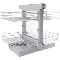 KuKoo LH Magic Corner Kitchen Pull Out Baskets, Slide Out 80-90cm