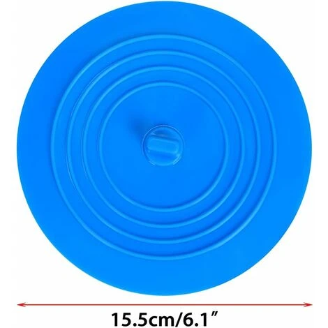 RHAFAYRE Drain Stopper, 15cm Universal Silicone Rubber Tub Stopper Drain Plug Cover For Kitchen Bathroom Sink Bathtub Drain Cover, Travel Silicone Rubber Drain Plug (Blue) - Image 5