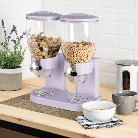 Livingandhome White Modern Food Dispenser Cereal Containers Storage Dispenser