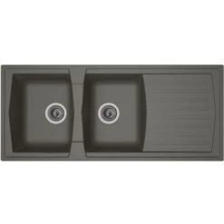 Liquida AR20GR 2.0 Bowl Composite Inset Reversible Large Grey Kitchen Sink