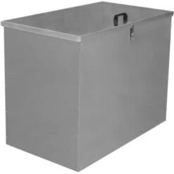 Large Storage Feed Bins 64L Galvanised Metal Waterproof Rodent