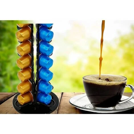 GTA Coffee Capsule Holder Compatible With Nespresso (40 X Capsules) - Holder For Nespresso Classic Coffee Capsules - Rotating Holder (Black) - Image 4