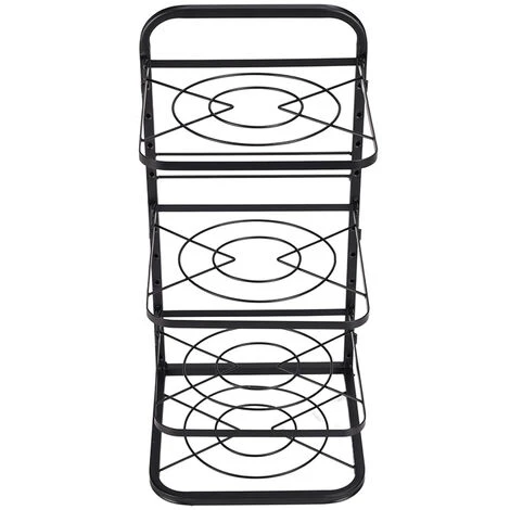 Livingandhome Kitchen 4 Tier Pan Organizer Rack Cookware Holder Stand - Image 2