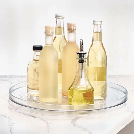 Kitchen Organizer Extra Large Plastic Turntable Without For Pantry Rotating Spice Rack For Jars And Condiments Clear - Image 2