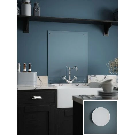 Laura Ashley Clear Glass Kitchen Splashback (Copper Cap) 900 X 750mm