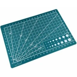 A5 Cutting Mat Single Sided Cutting Board Cutting Pad DIY Tool With Clear Grid Lines Angles For Scrapbooking Arts And Crafts Projects - Green