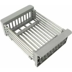 Expandable Dish Rack, Over Sink Dish Rack, Dish Rack And Fruit Rack Rustproof Stainless Steel For Kitchen, Heavy Duty Sink Drainer (Gray),LO-Ron