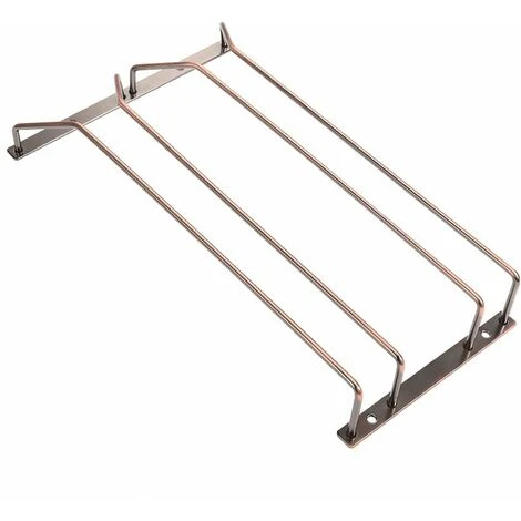 HIASDFLS Étagère à Verres à Vin En Bronze De 35,5 Cm Sous L'armoire, Support Pour Verres à Vin, Support De Rangement Pour Verres à Vin, 2 Rangées