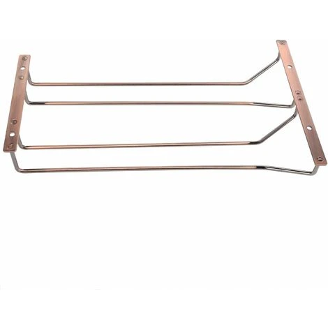 HIASDFLS Étagère à Verres à Vin En Bronze De 35,5 Cm Sous L'armoire, Support Pour Verres à Vin, Support De Rangement Pour Verres à Vin, 2 Rangées - Image 2