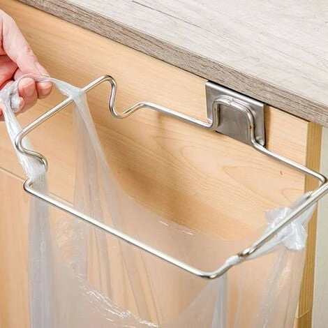 Kitchen Garbage Bag Holder Garbage Bag Holder For Closet Door Drawer Closet Hanger Rustproof Reusable In Home Bedroom Hanging Cloth Towel - Image 5