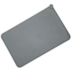 Silicone Bowl, Non-Slip Dog Bowl, Large Dog Mat, Waterproof, 48 30 Cm, Gray