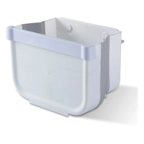 LITZEE Folding Kitchen Trash Can Door Kitchen Trash Can Wall Mounted For Car Home Office, Only One, Small, White