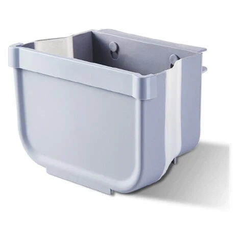 LITZEE Folding Kitchen Trash Can Door Kitchen Trash Can Wall Mounted For Car Home Office, Only One, Small, White - Image 2