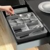 Livingandhome Expandable 12 Compartment Cutlery Tray Drawer Organiser