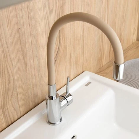 Siko Shape Memory Kitchen Mixer, Beige Silicone Curve (SIKOBSLPRO290BE) - Image 4