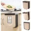 5 L Integrated Kitchen Bin To Suspend For Cupboard, Car, Kitchen Door, Bedroom, Drawer, Dormitory, Automatic Bin (5L, Brown)