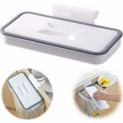 Trash Bag Holder With Fixing Clip For Drawer/Door/Furniture, Ideal For RV, Travel, Home, Kitchen, Waste Sorting