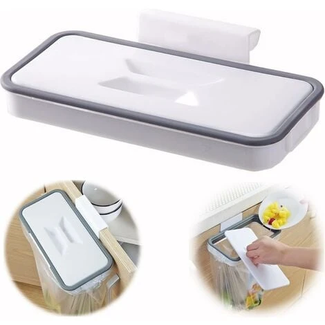 Trash Bag Holder With Fixing Clip For Drawer/Door/Furniture, Ideal For RV, Travel, Home, Kitchen, Waste Sorting