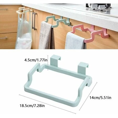 Piece Cabinet Door Garbage Bag Holder,Hanging Rack Kitchen Trash Bin Holder Trash Bag Storage Shelf Trash Bag Holder Rack,for Hanging Trash Can - Image 3