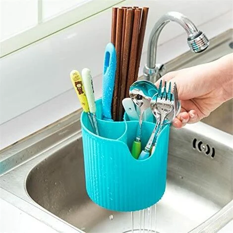 Cutlery Drainer Cutlery Baskets Plastic Kitchen Utensil Holder For Chopstick Storage - Image 4