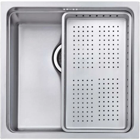 JASSFERRY Undermount Kitchen Sink Single Deep Bowl With Stainless Steel Dish Drainer Rack With Strainer Waste, 440 X 440 Mm - Image 3