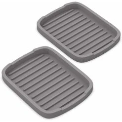 Silicone Sponge Holder - Soap Dish - 13.59CM (Gray) - Set -2pcs