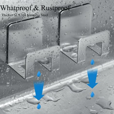 2 Pack Kitchen Sink Sponge Holder, Strong Adhesive Kitchen Sink Sponge Holder, Rustproof And Waterproof - SUS304 Stainless Steel - Image 2