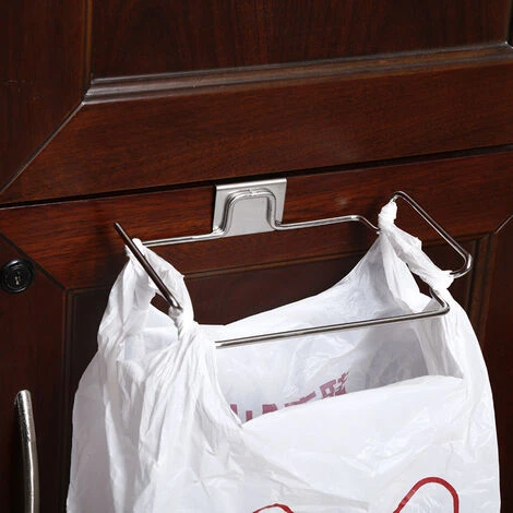 Kitchen Waste Bag Holder Trash Bag Holder For Cupboard Door Drawer Cabinet Hanger Stainless Reusable Home - Image 2