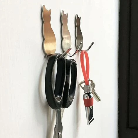 8 Pieces Adhesive Hooks, Kitchen Towel Hooks, Strong Robe Hook, Wall Mounted Stainless Steel Towel Hook - Image 5