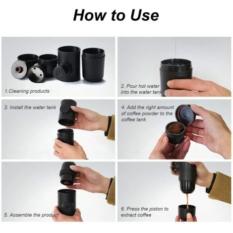 Portable Coffee Maker, 70ml Manual Coffee Maker, Mini Ground Coffee Maker, Portable, Espresso Maker Manual Coffee Maker, For Camping Hiking - Image 5