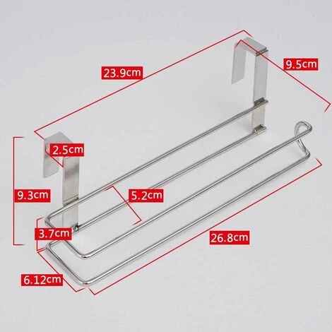 Hanging Kitchen Roll Holder Under Cabinet Kitchen Roll Holder, Stainless Steel Paper Towel Holder For Kitchen - Image 2