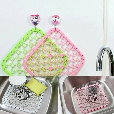 Plastic Sink Bottom Sink Protector Kitchen Sink Mat Wash Basin Accessories Non-Slip Sink Mat Dishwashing Mat Sink Bottom Mat For Sink And Sink With Drainage Holes 3 Pcs - Image 4