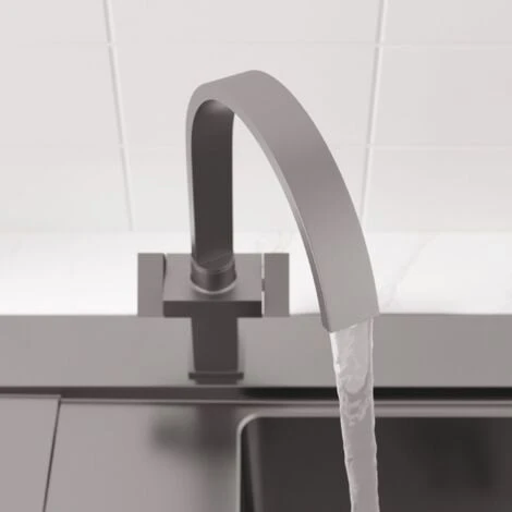 Sauber Aarau Brushed Kitchen Mixer Tap - Image 3