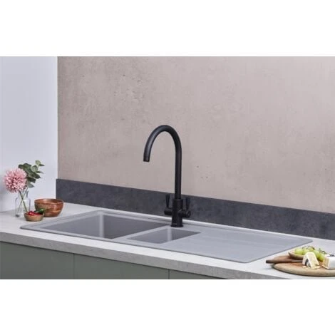Franke Junos JSD651-97UG 1.5 Bowl Tectonite Reversible Inset Grey Kitchen Sink - Image 2