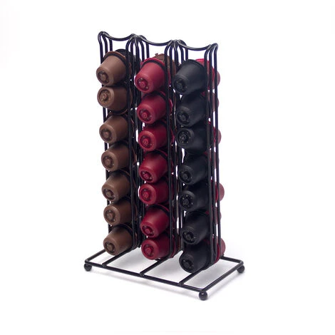 Coffee Capsule Holder For 42 Pieces Nespresso Coffee Capsules, Nespresso Capsule Coffee Holder, Coffee Pod Holder Stand, Coffee Rack Storage Holder For Office Kitchen (Black) - Image 3