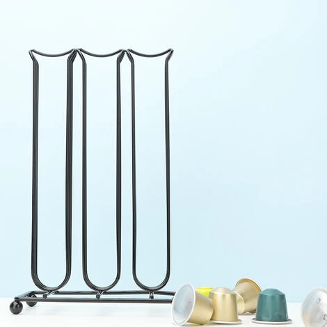 Coffee Capsule Holder For 42 Pieces Nespresso Coffee Capsules, Nespresso Capsule Coffee Holder, Coffee Pod Holder Stand, Coffee Rack Storage Holder For Office Kitchen (Black) - Image 4