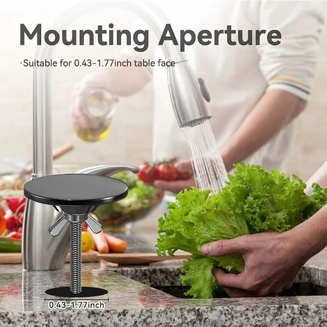 Sink Hole Cover Black, Stainless Steel Metal 2" Kitchen Faucet Hole Cover Tap Hole Plug Matte Black For Leakage Prevention - Image 5