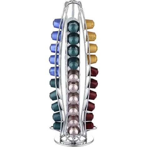 Coffee Capsule Holder Compatible With Nespresso (40 X Capsules) - Holders For Nespresso Classic Coffee Capsules - Rotating Holder