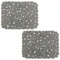 Pvc Environmentally Friendly Kitchen Sink Mat Adjustable Sink Protector Color (Pack Of 2) - Pebble Sink Mat