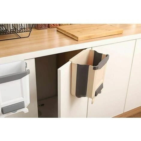 GTA 23X13X26cm Gallon Collapsible Kitchen Under Sink Trash Can, 10L Plastic Small Foldable Trash Can For Cabinet, Car, Bedroom, Bathroom, Kitchen - Image 4