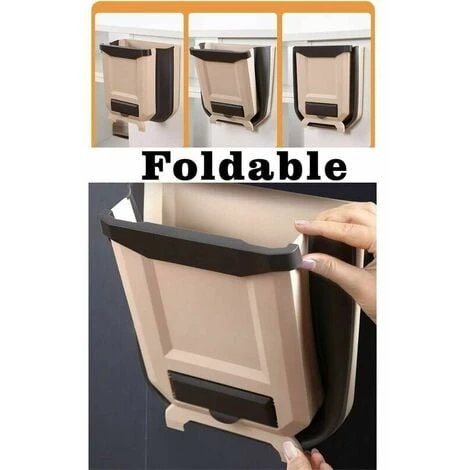 GTA 23X13X26cm Gallon Collapsible Kitchen Under Sink Trash Can, 10L Plastic Small Foldable Trash Can For Cabinet, Car, Bedroom, Bathroom, Kitchen - Image 5
